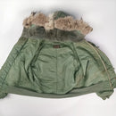 US N-2B Flight Jacket w Attached Hood and Fur Ruff 1962 - Sz M - US Air Force Surplus - Flight Jackets