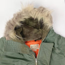 N-3B Jacket with Orange Interior and Fur Ruff - XL - Unbranded - Flight Jackets
