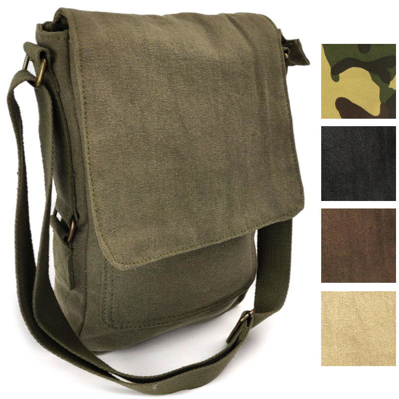 Outdoor Sport Vintage Canvas Military Backpack - Gray