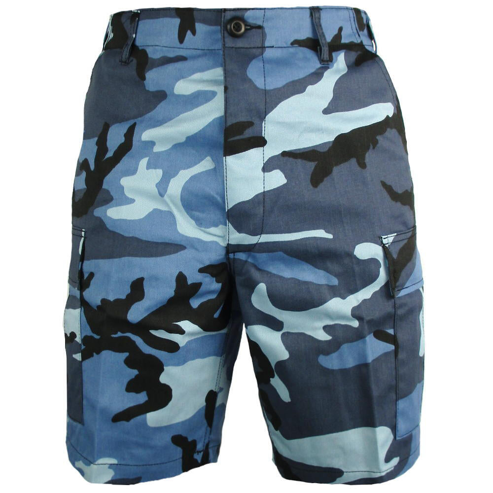 BDU Sky Blue Camo Shorts - Main Image