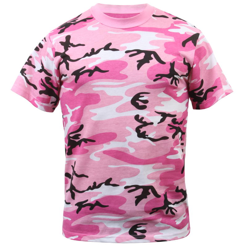 Coloured Camo T Shirt Pink
