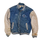 Tri-Mountain Denim Varsity Jacket - XLarge - Army & Outdoors - Bomber Jacket