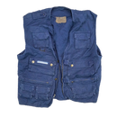Vintage America Perry Ellis Blue Fishing Vest - XLarge - Army & Outdoors - Vests
