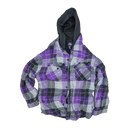 Dickies Purple Plaid Fleece Lined Shirt Jacket - Medium