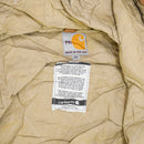 US Made Carhartt Brown Quilted Hooded Jacket - 2XLarge
