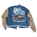 BoohooMAN Blue Racing Varsity Jacket - Large