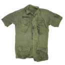 USGI Olive Short Sleeve Ripstop Jungle Fatigue Shirt - Medium
