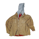 Faded Glory Khaki Hooded Fleece Lined Jacket - 3XLarge