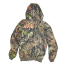 Mossy Oak Camo Quilted Hooded Jacket - Large - Army & Outdoors - Hoodies