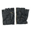Black Leather Fingerless Gloves - 4XLarge - Film Production Used - Gloves