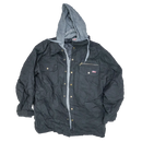Dickies Black Quilted Hooded Shirt Jacket - 2XLarge - Army & Outdoors - Hoodies