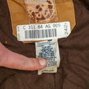Berne Brown Quilted Hooded Jacket - Large