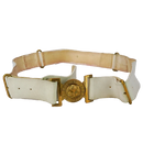 British Army Grenadier Guards White Leather Ceremonial Belt - XLarge