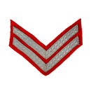 British Army Corporal No.1 Dress Silver Rank Patch
