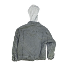 Arizona Jeans Co. Grey Hooded Canvas Work Jacket - Large
