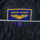 Airborne Leathers Black Quilted Lined Coat - 3XLarge