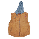 Dickes Brown Quilted Hooded Vest - 3XLarge - Army & Outdoors - Vests