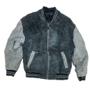 Northwest Territory Black & Grey Suede Varsity Jacket - Small