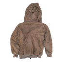 Berne Brown Canvas Hooded Youth Jacket - Large