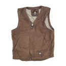 Berne Brown Canvas Sherpa Lined Vest - Medium