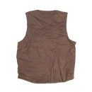 Berne Brown Canvas Sherpa Lined Vest - Medium