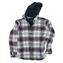 Carhartt Flannel Fleece Lined Hooded Shirt Jacket - Large