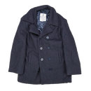 Navy Blue Wool Pea Coat - 48, XLarge