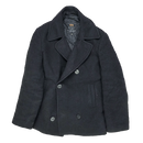 Alpha Industries Black Wool Peacoat - X Large