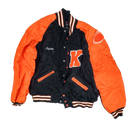 Powers Black & Orange Wool Varsity Jacket - XLarge