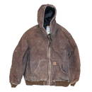 Carhartt Brown Quilted Hooded Jacket - XLarge