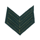 British Army Sergeant Gold on Green Rank Patch