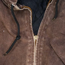 Carhartt Brown Quilted Hooded Jacket - XLarge