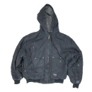 Walls Zero-Zone Black Quilted Hooded Jacket - Large