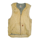 Carhartt Khaki Sherpa Lined Vest - Large