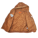 Coner Stone Brown Hooded Quilted Work Jacket - XLarge