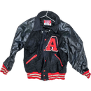 US Made Awards Black Wool Varsity Jacket - Large