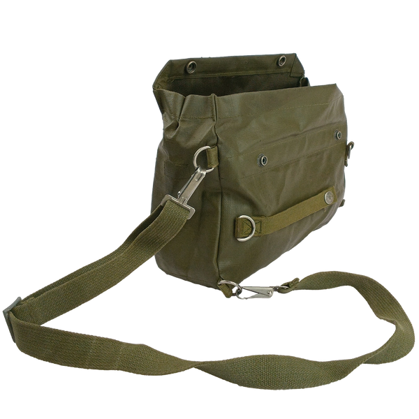 Swiss Rubberised Gas Mask Bag - Swiss Army Surplus - Shoulder Bags