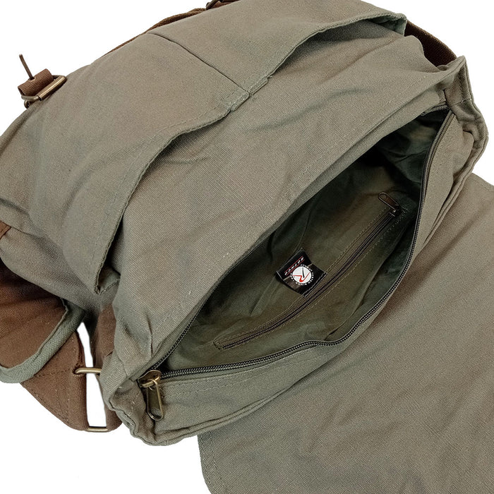 Deluxe Vintage Canvas Messenger Bag