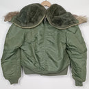 US N-2B Flight Jacket w Attached Hood and Fur Ruff 1962 - Sz M - US Air Force Surplus - Flight Jackets