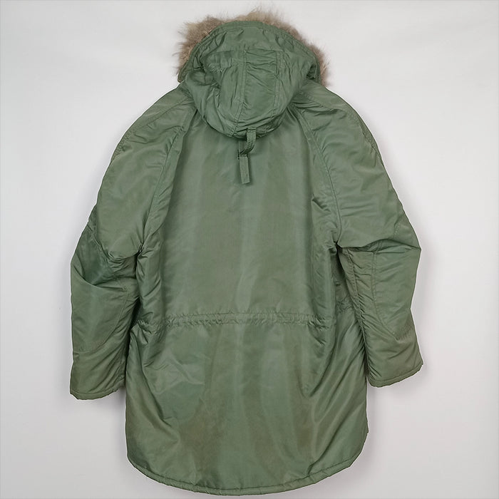 N-3B Jacket with Orange Interior and Fur Ruff - XL - Unbranded - Flight Jackets