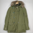 US N-3B OD Jacket with Fur Ruff 1972 - M - US Air Force Surplus -