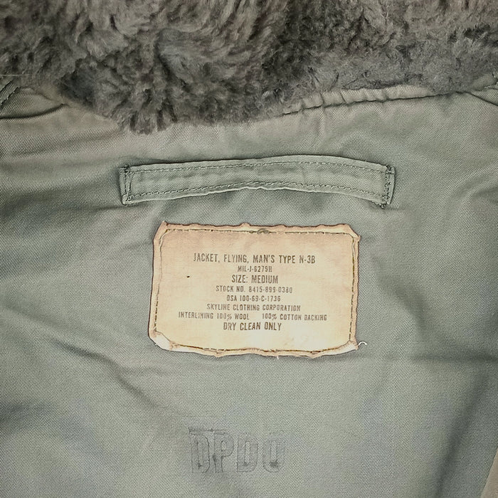 US N-3B Jacket with Fur Ruff 1969 - M - US Air Force Surplus - Flight Jackets