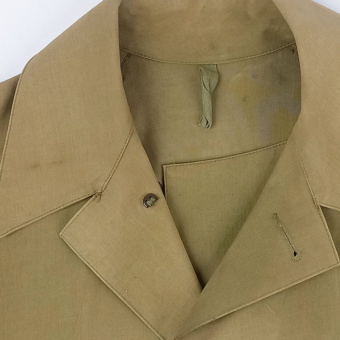 US WWII Dismounted Rain Coat OD, Sunlite - Medium - US Army Surplus - Rain Jackets