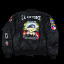 MA-1 Black Flight Jacket with Novelty Patches - US Air Force Surplus - Flight Jackets
