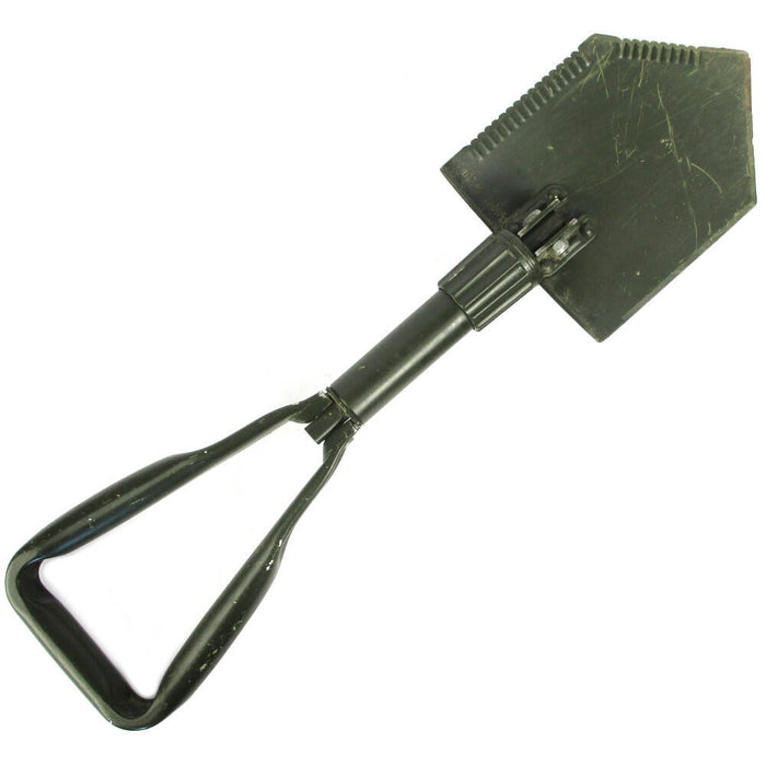 German Tri-Fold Shovel with Cover - German Army Surplus - Entrenching Tools