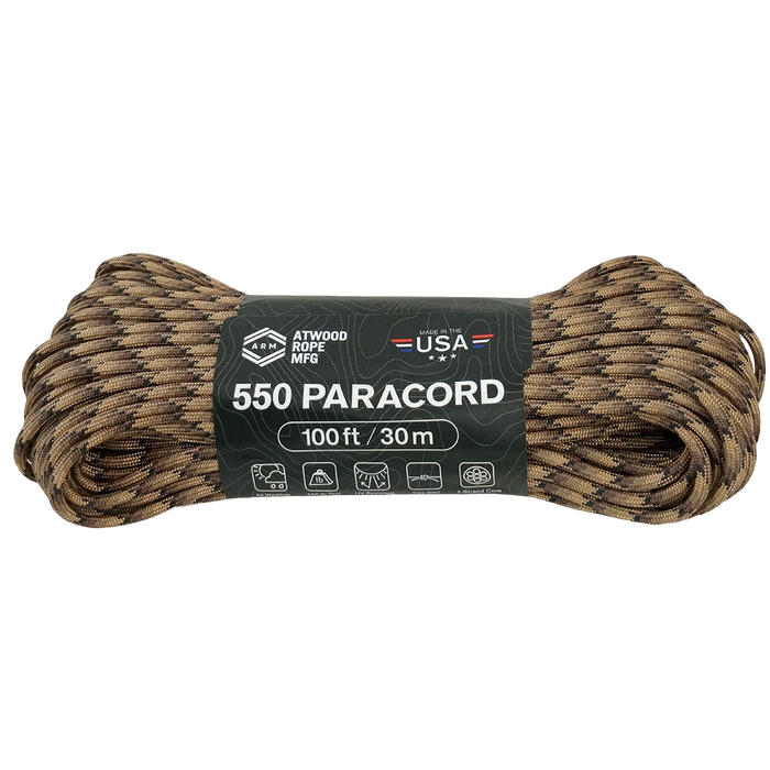 550 Paracord Silver Gray / Grey Made in the USA Nylon/Nylon Type 111