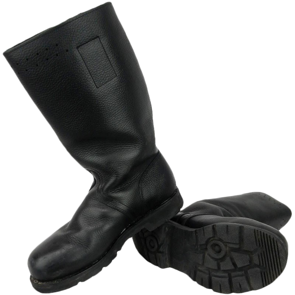 German Navy Leather Lined Jackboots