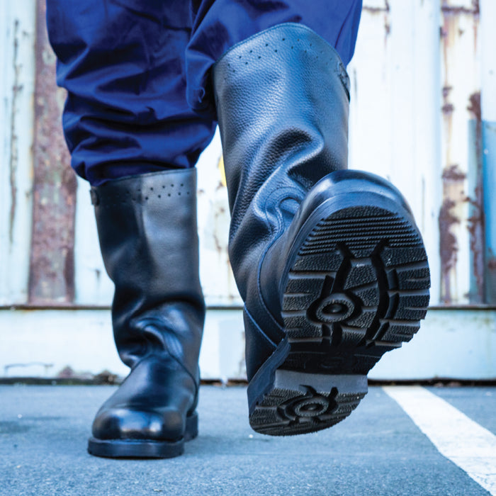 German Navy Leather Lined Jackboots