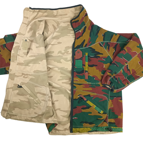 Belgian Jigsaw Camo Reversible Fleece Jacket - Belgian Army Surplus - Fleeces & Jerseys