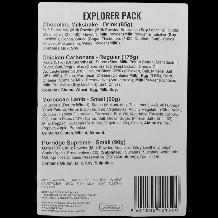 Back Country Cuisine - Explorer Pack - Back Country - MRE
